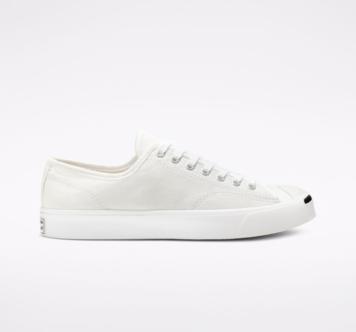 Biele/čierne Jack Purcell Plátno Converse