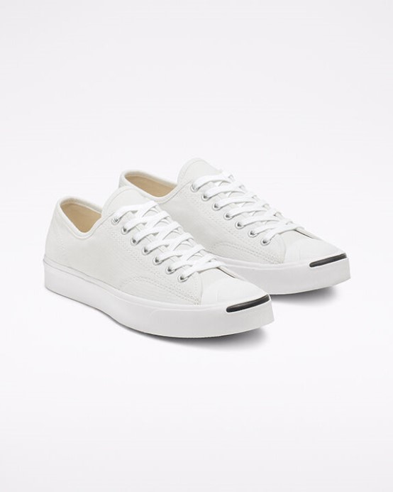 Biele/čierne Jack Purcell Plátno Converse
