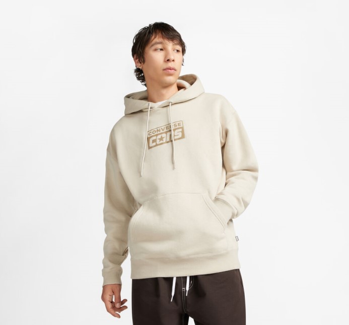 Cons Fleece Sveter S Kapucňou Plážový Kameň Converse