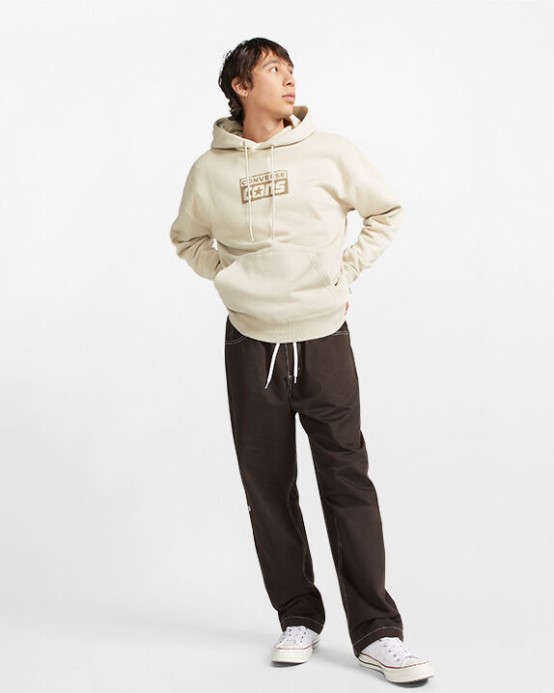 Cons Fleece Sveter S Kapucňou Plážový Kameň Converse