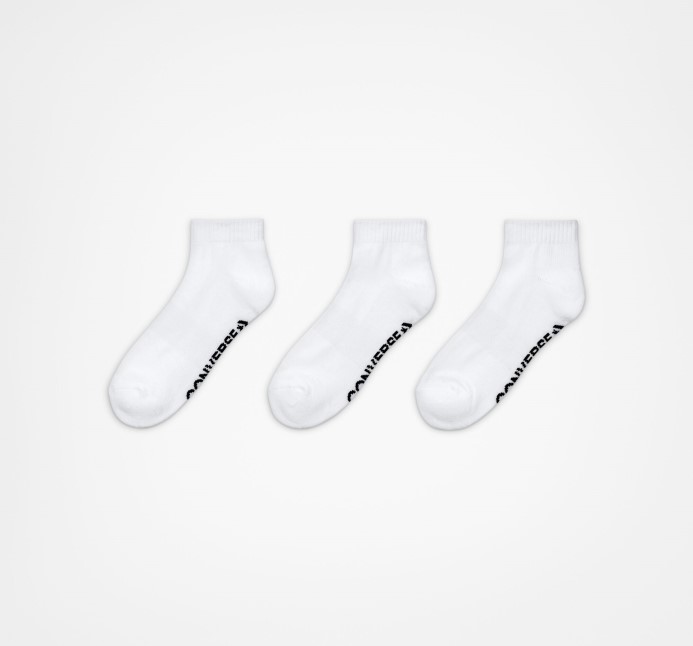 Biele Converse 3-balenie Vyrobené Pre Skľučovadlo Vysoké Ponožky