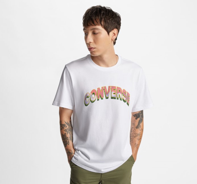 Tričko S Logom Converse White Cloud