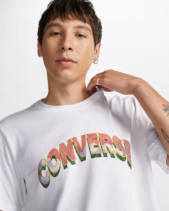 Tričko S Logom Converse White Cloud
