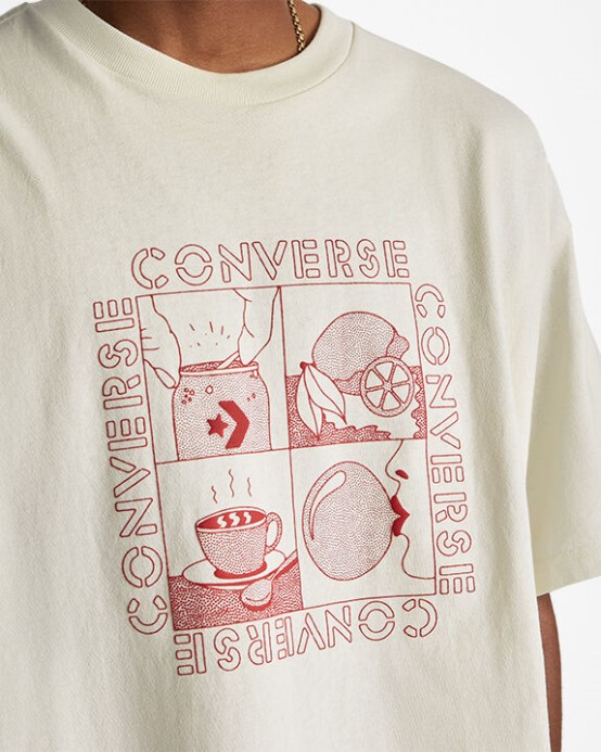 Senzorické Grafické Tričko Converse Egret