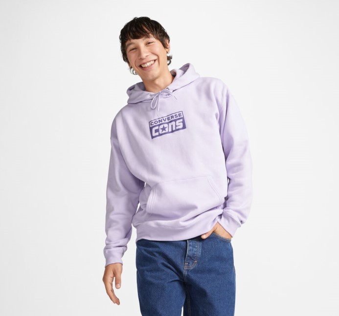 Cons Fleece Mikina S Kapucňou Converse Vapor Violet