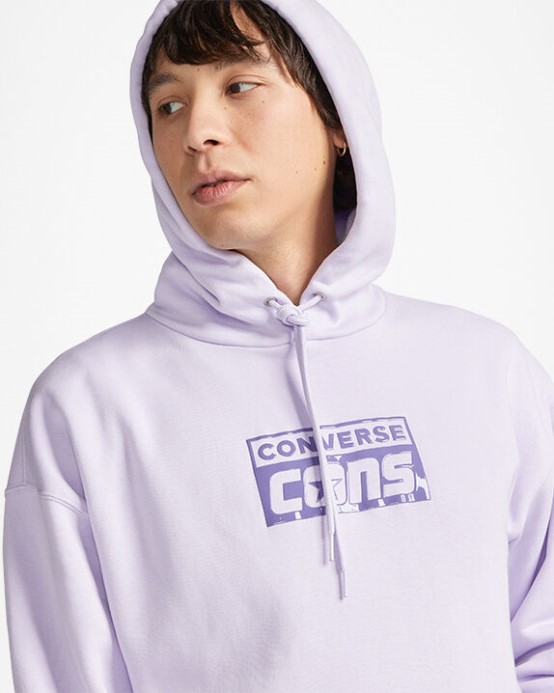 Cons Fleece Mikina S Kapucňou Converse Vapor Violet