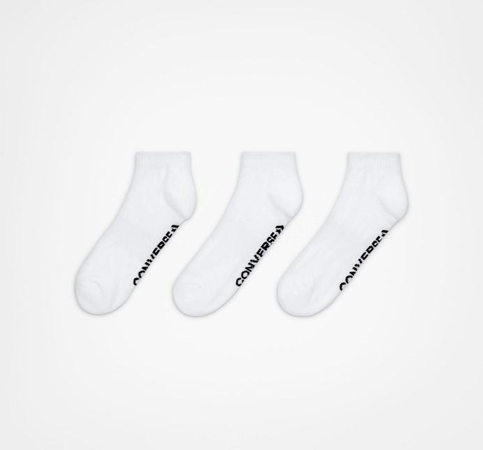 Biele 3-balenie Vyrobené Pre Skľučovadlo Vysoké Ponožky Converse
