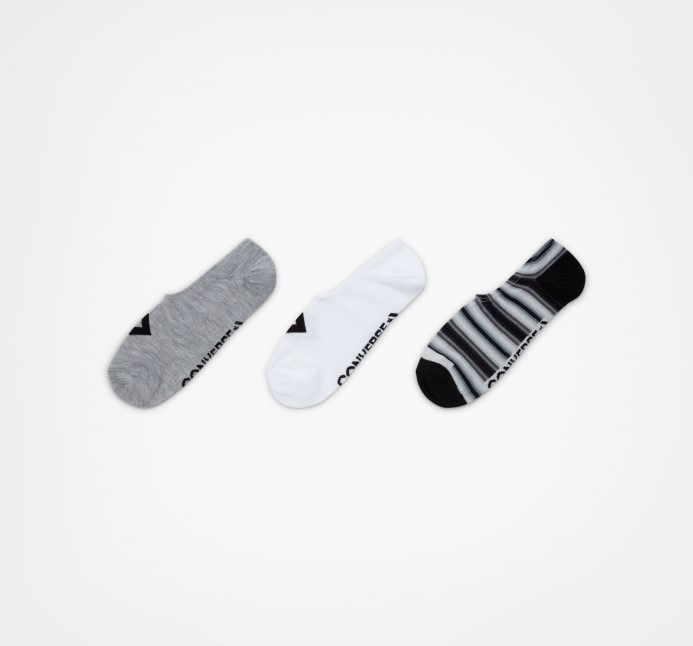 Converse čierna/multi Biela/šedá 3-balenie Ombre Hviezdicový Chevron Vyrobený Pre Skľučovadlá Ponožky