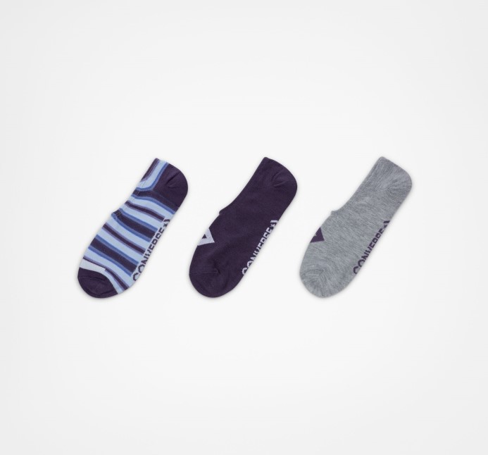 3-balenie Ombre Star Chevron Vyrobené Pre Skľučovadlá Ponožky Tmavé Hrozienka Multi Converse