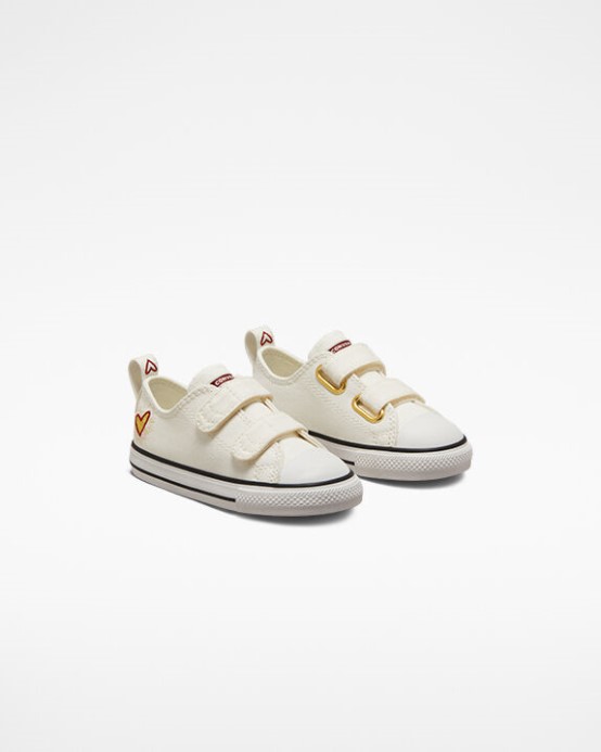 Vintage Biele Converse Chuck Taylor All Star Easy-on Hearts