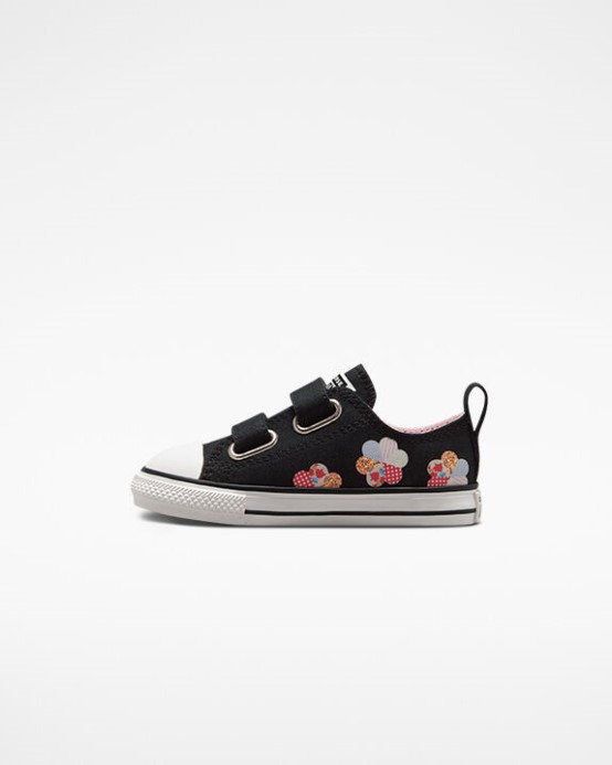 Black/sunrise Pink Chuck Taylor All Star ľahko Nasaditeľné Patchworkové Converse