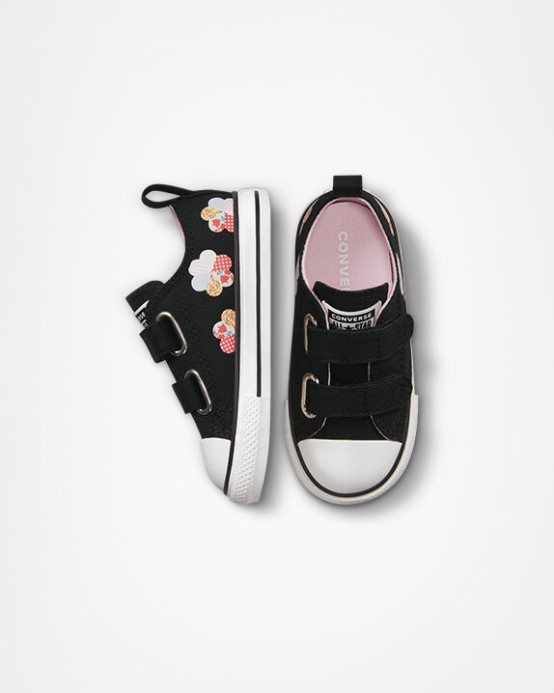 Black/sunrise Pink Chuck Taylor All Star ľahko Nasaditeľné Patchworkové Converse