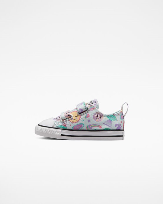 Aqua Hmla/komická Fialová/biela Converse Chuck Taylor All Star Easy-on Space Party