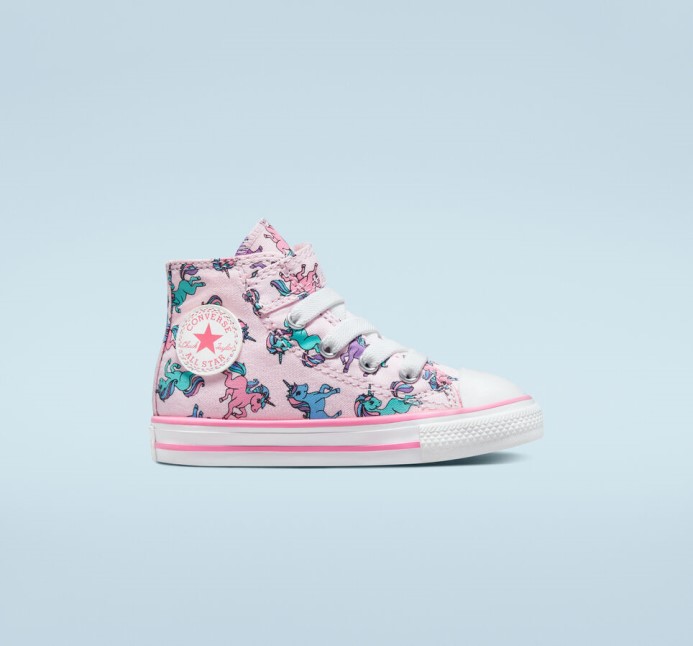 Converse Ružové Penové/ružové/univerzitné Modré Skľučovadlo Taylor All Star Easy-on Jednorožce