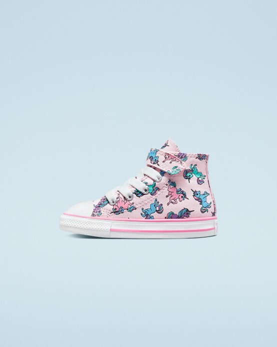 Converse Ružové Penové/ružové/univerzitné Modré Skľučovadlo Taylor All Star Easy-on Jednorožce