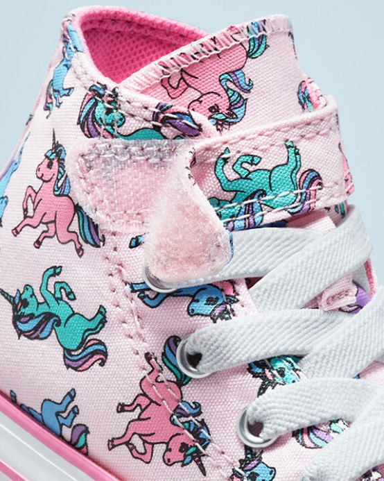 Converse Ružové Penové/ružové/univerzitné Modré Skľučovadlo Taylor All Star Easy-on Jednorožce