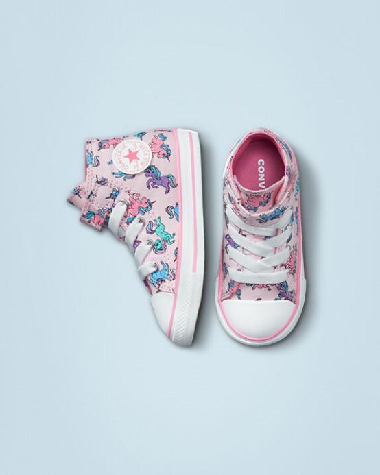 Converse Ružové Penové/ružové/univerzitné Modré Skľučovadlo Taylor All Star Easy-on Jednorožce