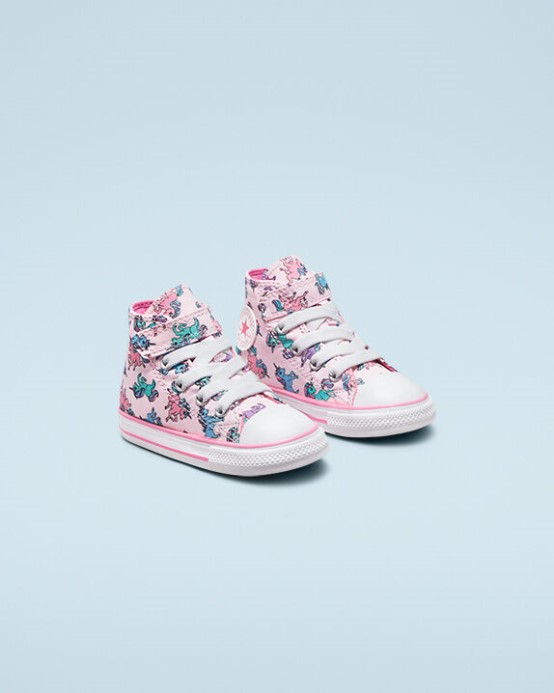 Converse Ružové Penové/ružové/univerzitné Modré Skľučovadlo Taylor All Star Easy-on Jednorožce