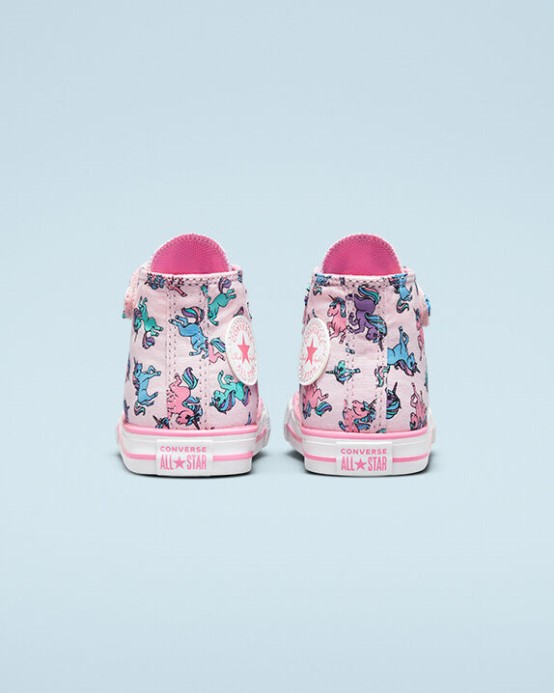 Converse Ružové Penové/ružové/univerzitné Modré Skľučovadlo Taylor All Star Easy-on Jednorožce
