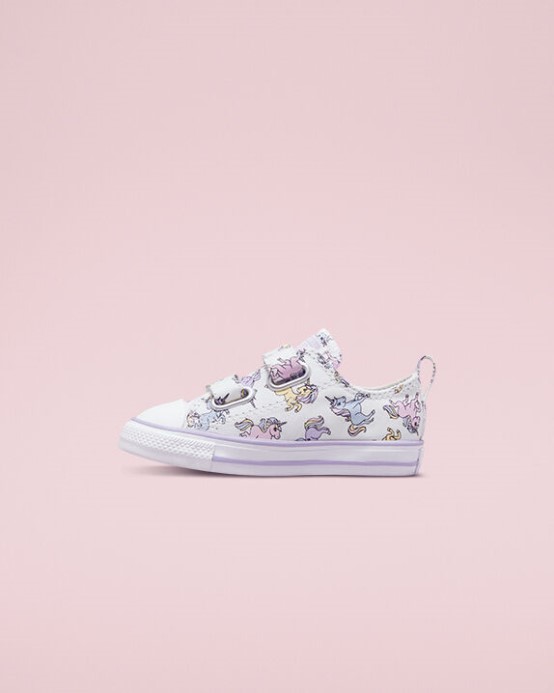Converse Chuck Taylor All Star Jednorožce S Jednoduchým Nasadením Biely/mesačný Kameň Fialový