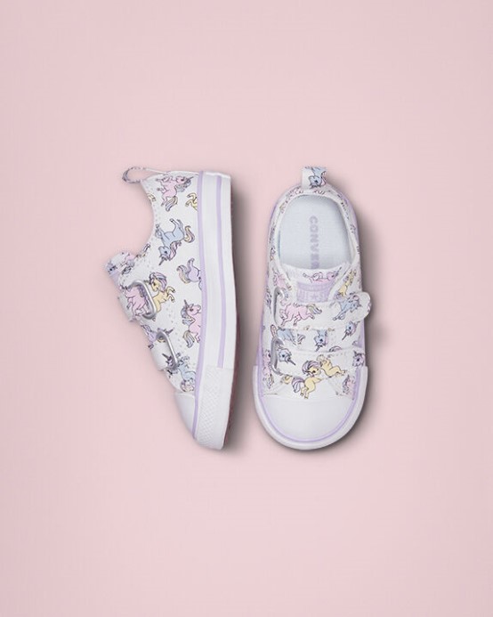 Converse Chuck Taylor All Star Jednorožce S Jednoduchým Nasadením Biely/mesačný Kameň Fialový - Kliknutím na obrázok zatvorte -