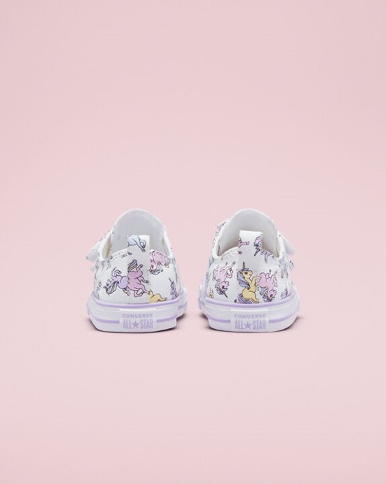 Converse Chuck Taylor All Star Jednorožce S Jednoduchým Nasadením Biely/mesačný Kameň Fialový