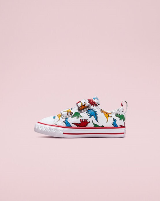 Chuck Taylor All Star Easy-on Dinosaury Converse Biela/smalt červená/úplne Modrá