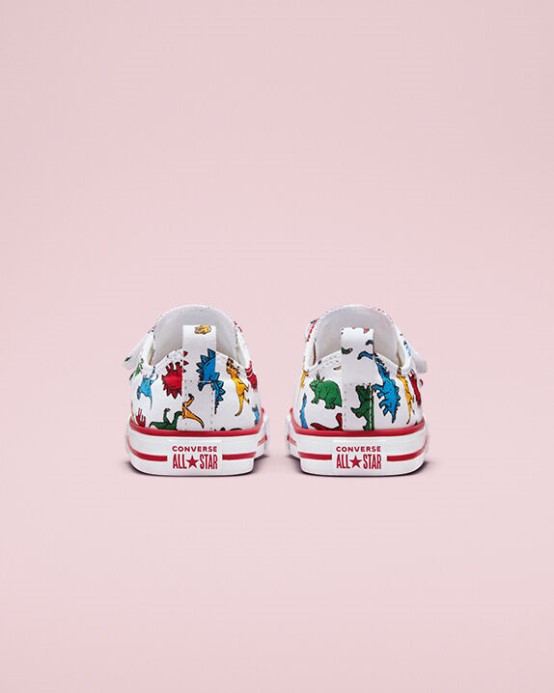 Chuck Taylor All Star Easy-on Dinosaury Converse Biela/smalt červená/úplne Modrá