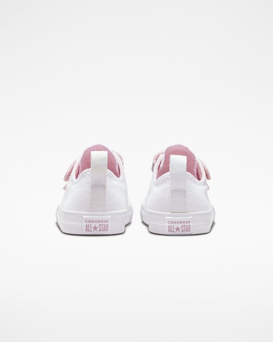 Chuck Taylor All Star ľahko Zapínateľný Trblietavý Remienok Converse White/sunrise Pink