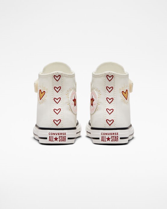 Vintage White/back Alley Brick Converse Chuck Taylor All Star Easy-on Hearts