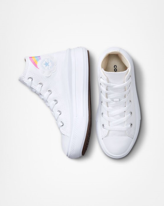 Converse Chuck Taylor All Star Move Platforma Rainbow Cloud White/jp Blue/pink