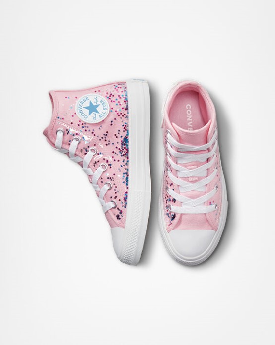 Chuck Taylor All Star Zapuzdrené Trblietky Converse Sunrise Pink/university Blue