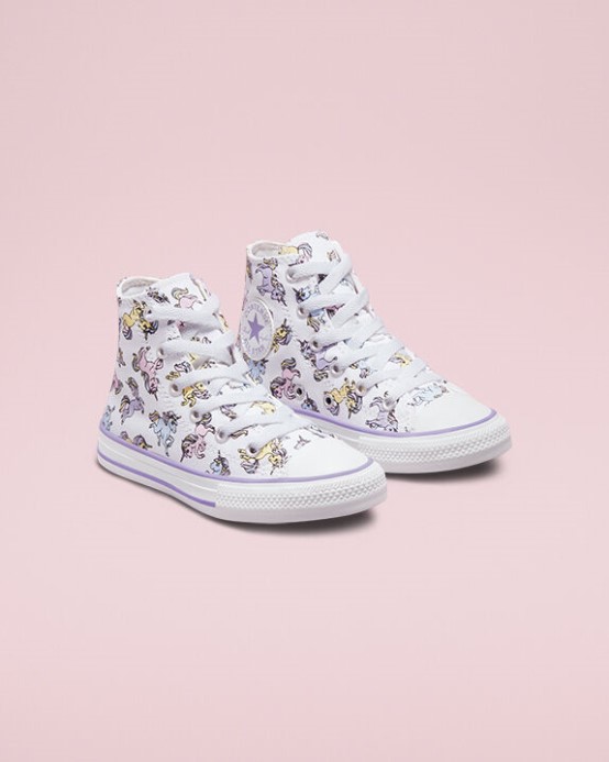 Converse Biela/mesačný Kameň Fialový Chuck Taylor Všetky Hviezdne Jednorožce