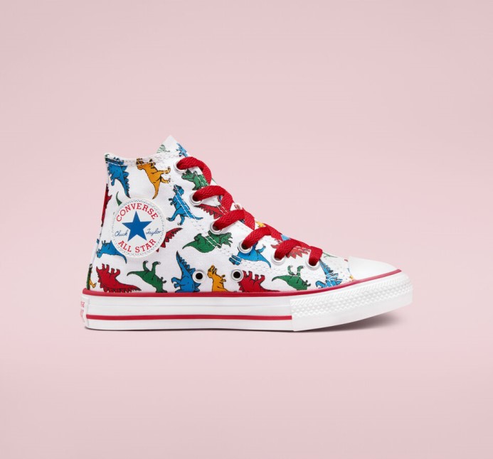 Biela/smalt červená/úplne Modrá Skľučovadlo Taylor All Star Dinosaurs Converse