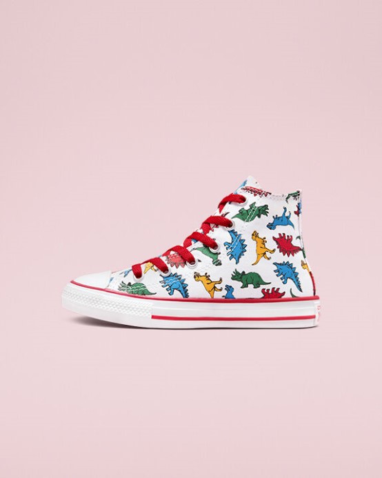 Biela/smalt červená/úplne Modrá Skľučovadlo Taylor All Star Dinosaurs Converse