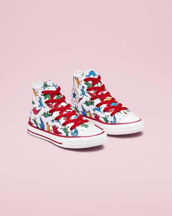 Biela/smalt červená/úplne Modrá Skľučovadlo Taylor All Star Dinosaurs Converse