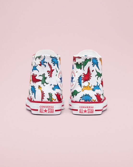 Biela/smalt červená/úplne Modrá Skľučovadlo Taylor All Star Dinosaurs Converse