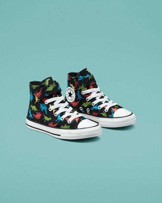 čierna/jemná červená/baltská Modrá Converse Skľučovadlo Taylor All Star Nenáročné Dinosaury
