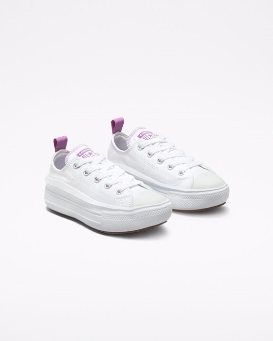 Converse Skľučovadlo Taylor All Star Move Platforma Biela/pixel Fialová