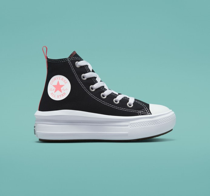 Chuck Taylor All Star Move Platforma čierna/ružová Soľ/biela Converse