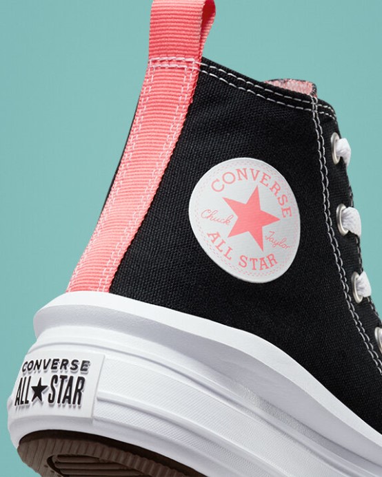 Chuck Taylor All Star Move Platforma čierna/ružová Soľ/biela Converse