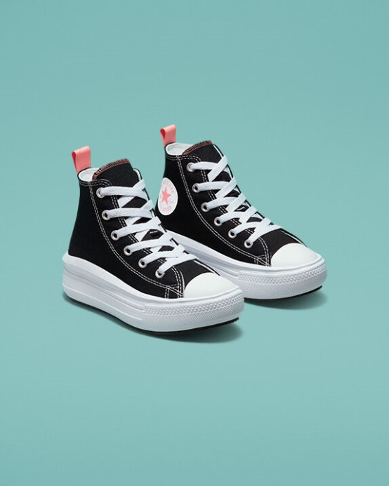 Chuck Taylor All Star Move Platforma čierna/ružová Soľ/biela Converse