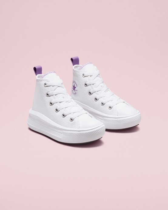 Chuck Taylor All Star Move Platforma Converse Biela/pixel Fialová