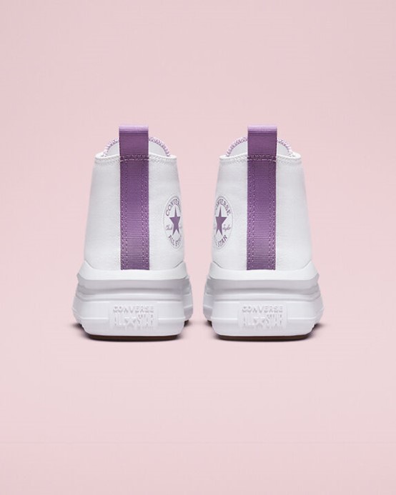 Chuck Taylor All Star Move Platforma Converse Biela/pixel Fialová