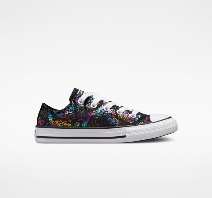 Chuck Taylor All Star Butterfly Lesk Converse čierna/ružová/fialová/modrá