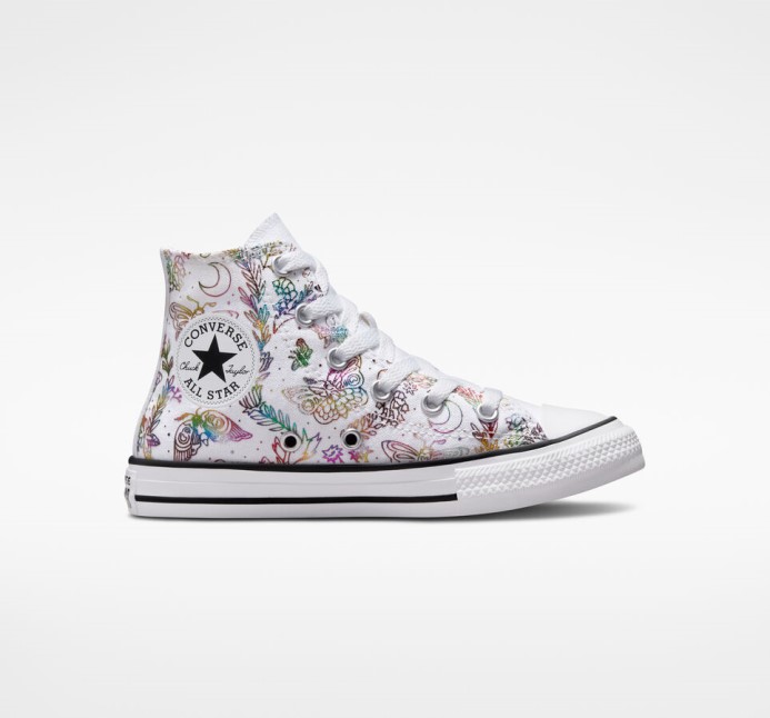 Biela/ružová/fialová/modrá Converse Chuck Taylor All Star Butterfly Lesk