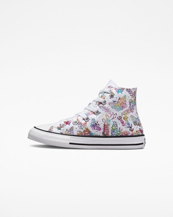 Biela/ružová/fialová/modrá Converse Chuck Taylor All Star Butterfly Lesk