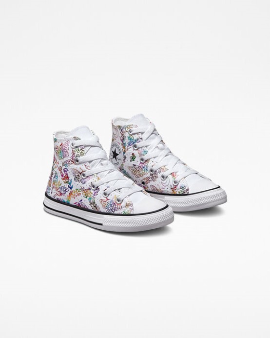 Biela/ružová/fialová/modrá Converse Chuck Taylor All Star Butterfly Lesk