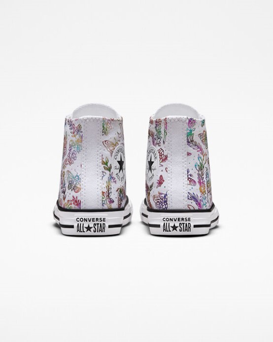 Biela/ružová/fialová/modrá Converse Chuck Taylor All Star Butterfly Lesk