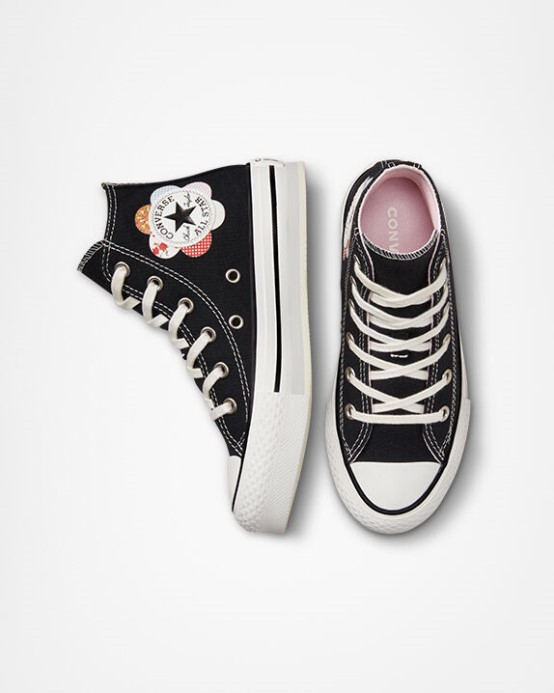 Converse Chuck Taylor All Star Eva Zdvíhacia Plošina Vyrobená Z Patchworku čierna/sunrise Pink